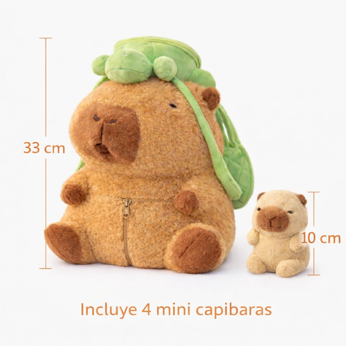 Capibara GIGANTE + 4 minis capibaras